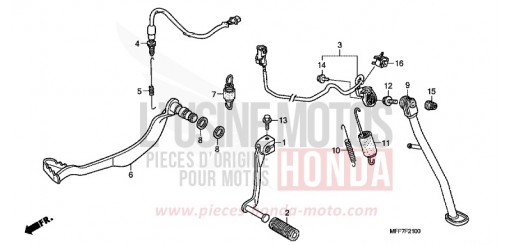 PEDALE/BEQUILLE LATERALE XL700V9 de 2009